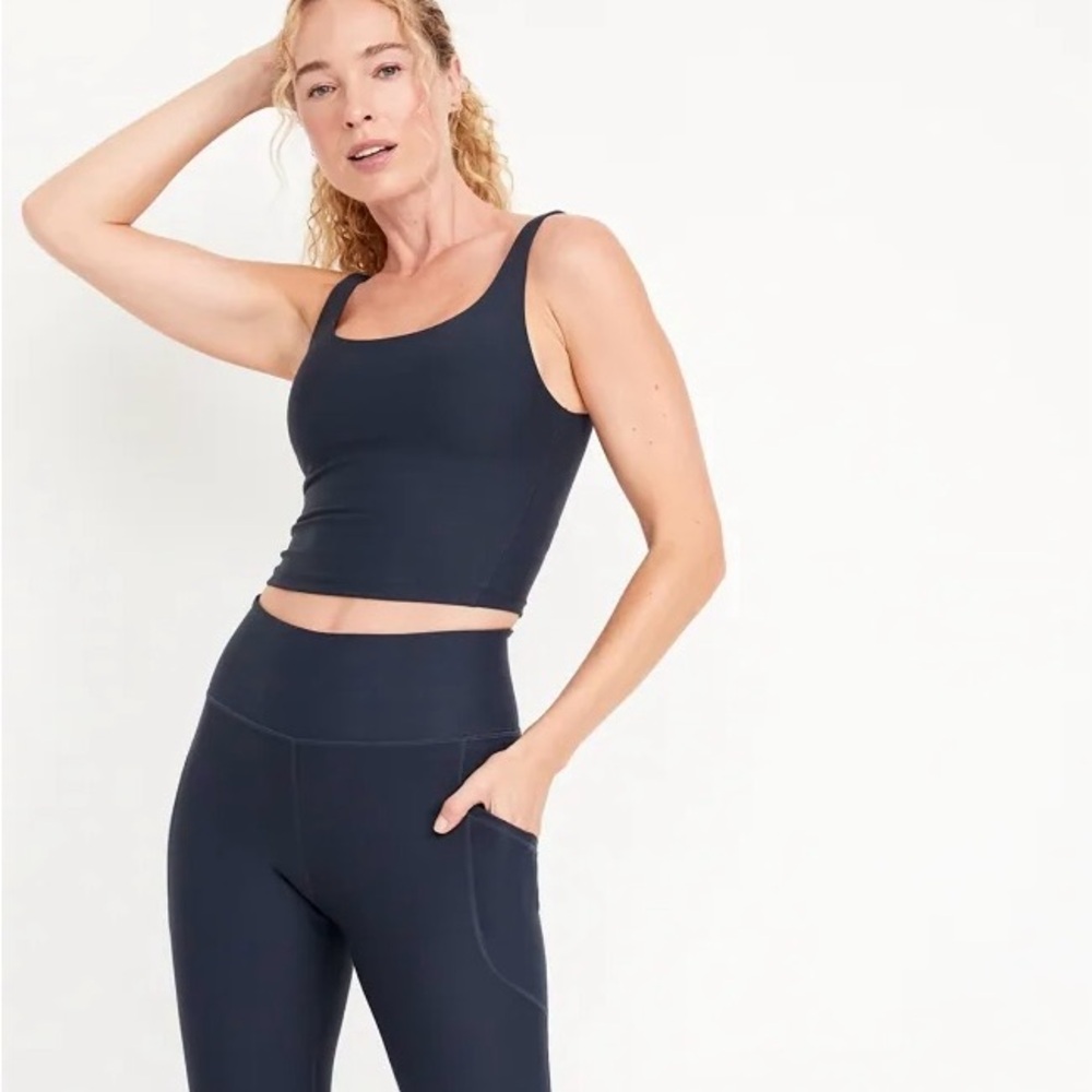 OLD NAVY Blue Light Support PowerSoft Longline Sports Bra w Removable Pads - Picture 12 of 16
